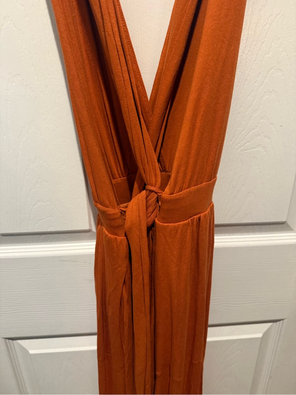 Dani Convertible Open-Back One-Piece Rust Orange